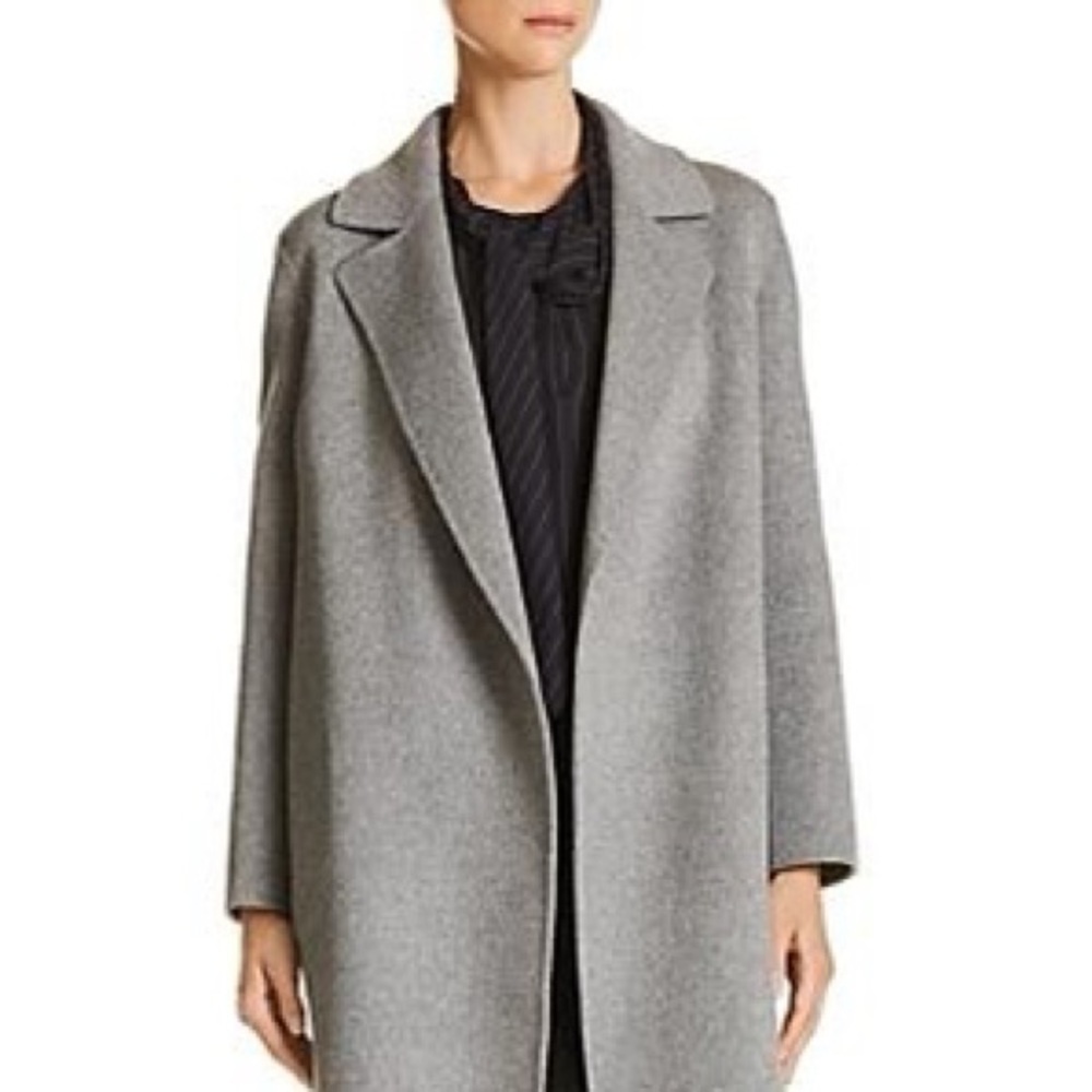 Theory Clairene Wool & Cashmere Coat - Med Gray